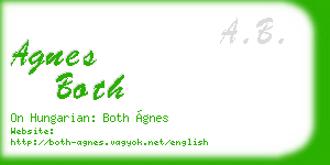 agnes both business card