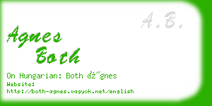 agnes both business card